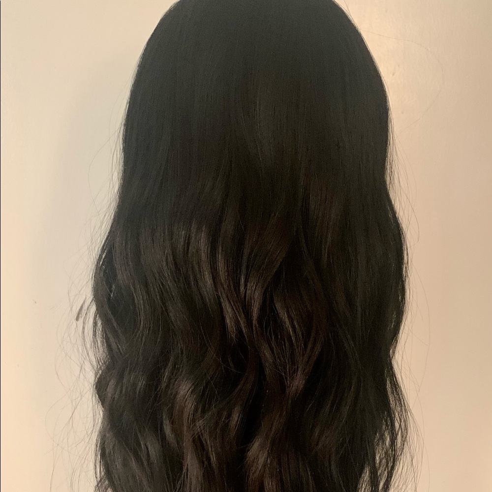 MANE CONCEPT
Long Wavy Dark Brown
Human Hair Blend Lace Front Wig